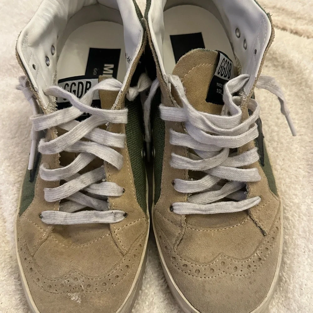 Golden Goose Green and Tan Midstar Shoes - Picture 6 of 11